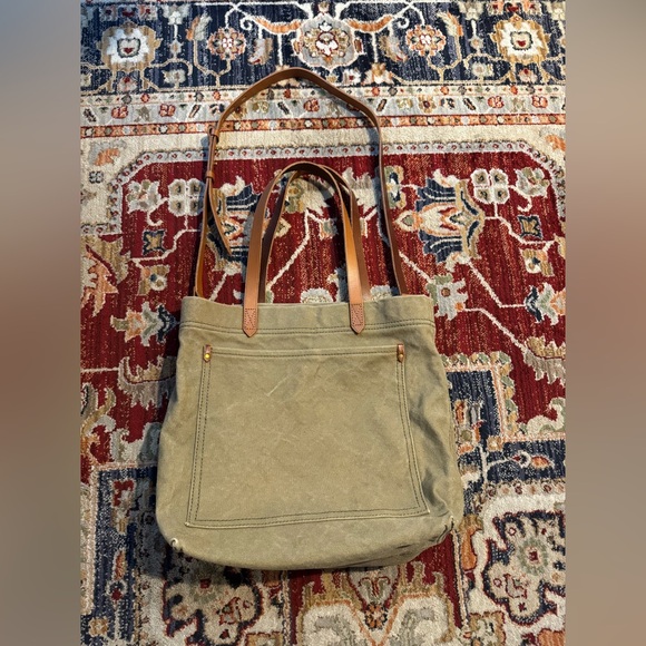 Madewell Handbags - Madewell Tote Canvas & Leather